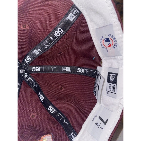 PITTSBURGH PIRATES 1887 EST YELLOW BRIM NEW ERA FITTED HAT Orange Mask 7 1/4 - Picture 5 of 9